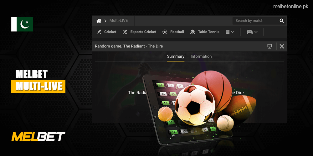 Melbet پر ملٹی لائیو سیکشن کے بارے میں معلومات